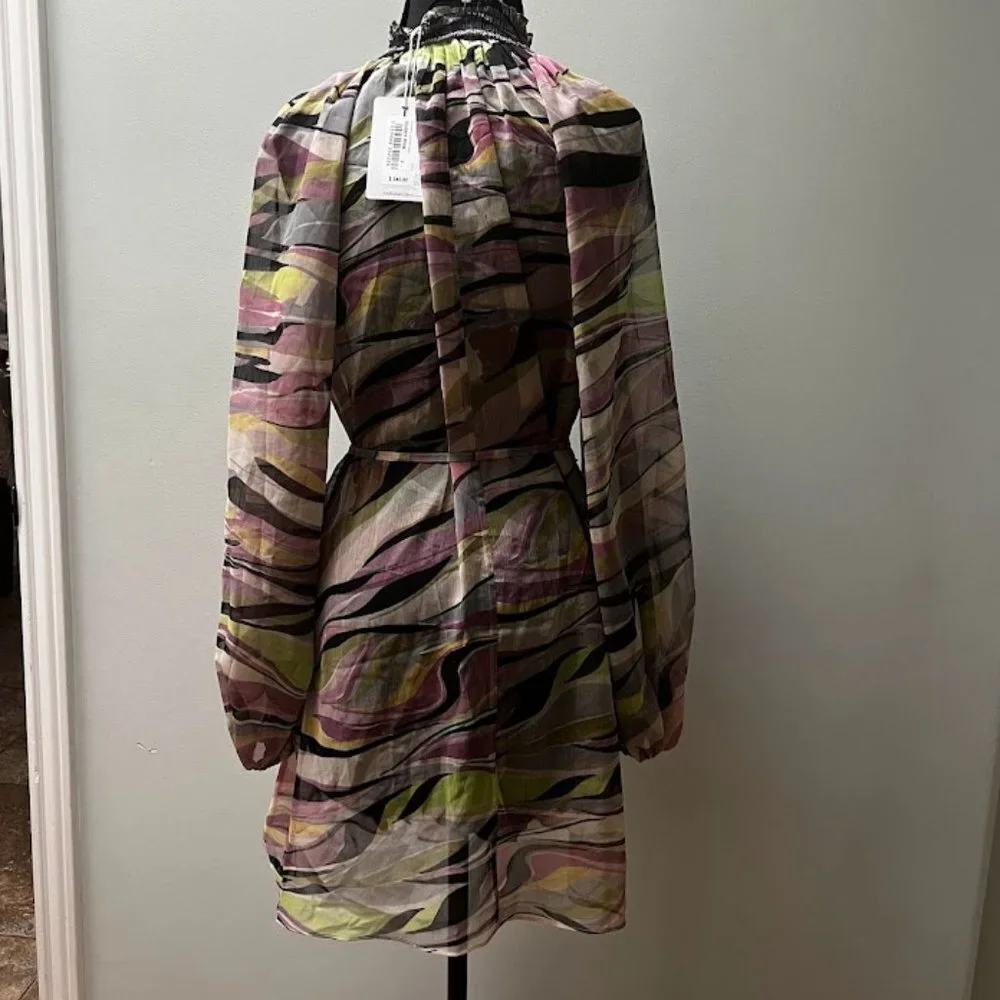 NWT Ted Baker London Zeenaa Blouson Sleeve Mini Dress in Dusky Pink size 2 (4-6) - Picture 8 of 9